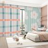 Bedroom Curtain Cartoon Green Simple Creative Flower Art Girl Children's Room Study Bay Window Curtain High Shading 2 Pcs New