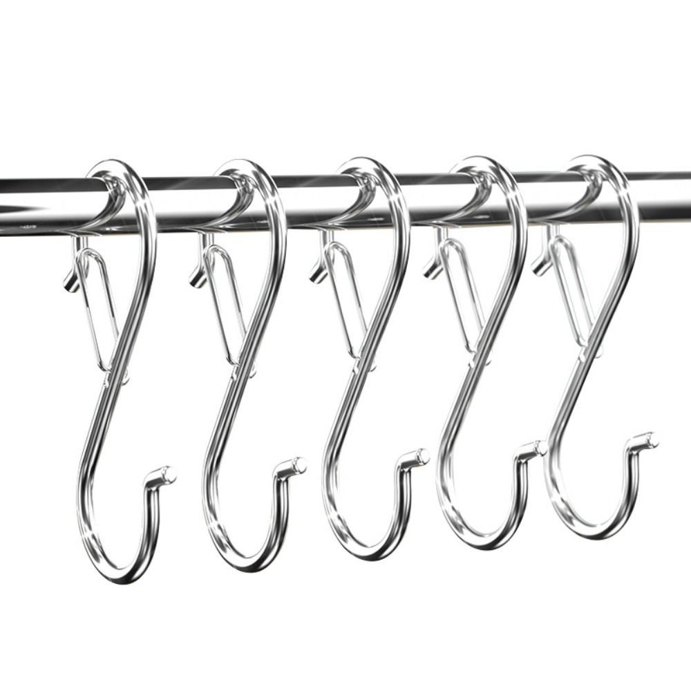 10Pcs Spring Clasp Balcony Clothes Hanger Windproof Garden Hanging Clasp  Garden Storage Organizer