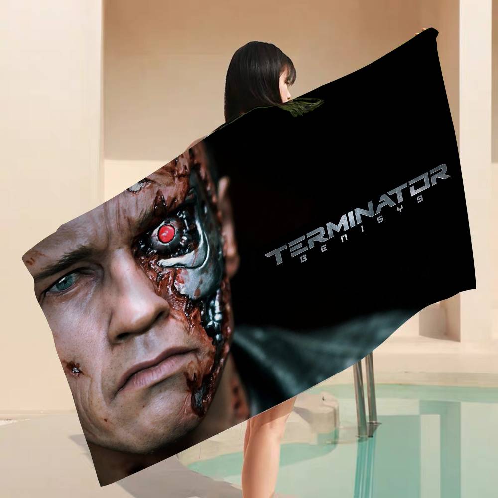 Classic Movie T-Terminator Microfiber Beach Towel Absorbent Quick Dry Soft Yoga Swimming Resort Mountain Climbing Towel