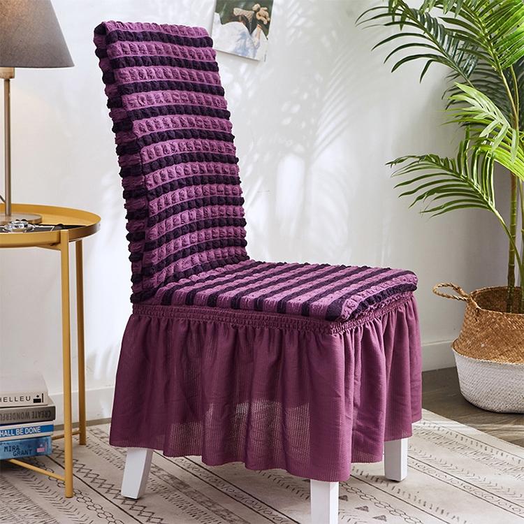 Bubble Skirt Chair Cover Household Elastic Universal One-piece Seat Stool Cover Fabric Grid Chair Cover
