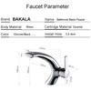 BAKALA Modern Washbasin Design Bathroom Faucet Mixer Waterfall  Hot and Cold Water Taps for Basin of Bathroom F-6141-1