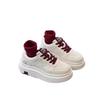 European version of thick-soled leather little white shoes women's 2025 autumn new heightening board shoes, lightweight and versatile sports and leis