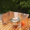 Outdoor Camping Stove Shield, Foldable Aluminum Alloy Windbreak, Gas Stove Wind Guard, Camping Accessories