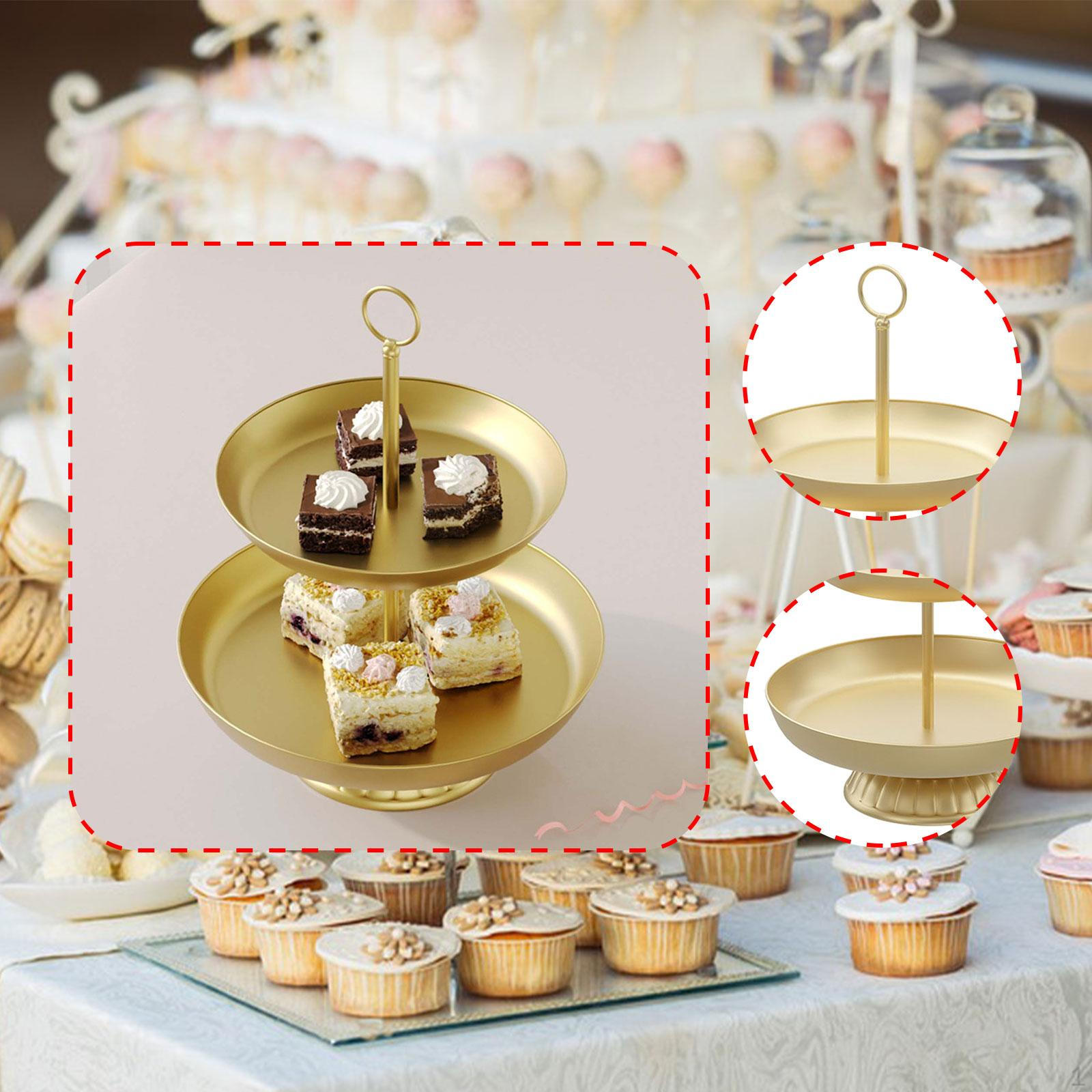 

Двухъярусный сервировочный поднос, тарелки для фруктов и закусок, многофункциональная подставка для торта, подставка для кексов для послеобеденного чая
