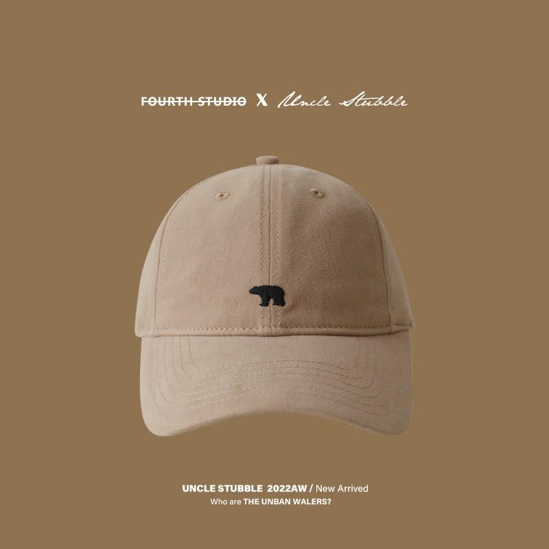 Unisex High Quality Glacier Bear Embroidery  Baseball Cap Outdoor Dustproof  Solid Color Fashionable Adjustable Men Women Hat