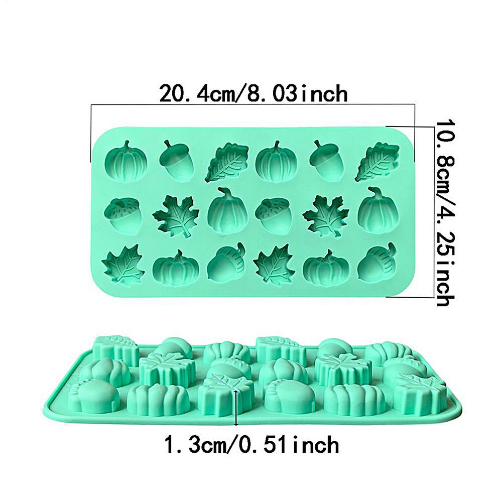 

Fall Resin Molds 18-Cavity Candy Pumpkin Pine Cone Maple Leaves Moulds Mini Silicone Non Stick Easy Release Molds for Craft Soap