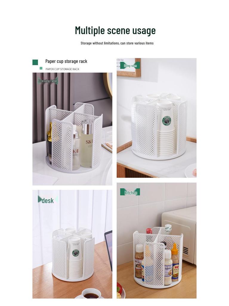 Rotating Disposable Cup Dispenser for Milk Tea & Coffee Shops