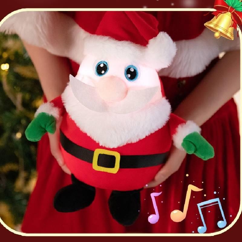 Snowman Elk Glowing Santa Claus Plush Toy Cartoon Stuffed Doll Gift Decoration