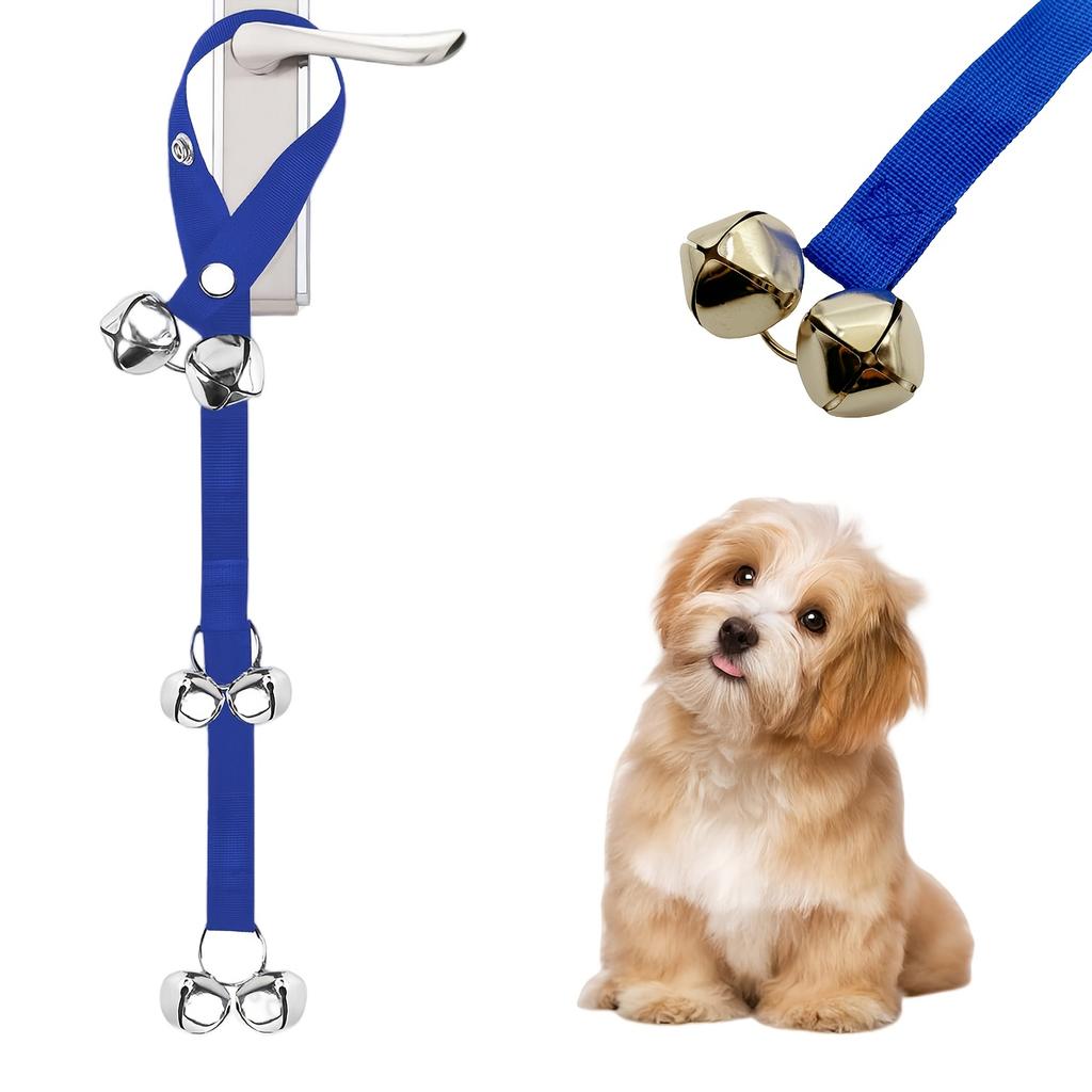 Verstellbare Hundeklingel für das Stubenreinheitstraining - 6 extra laute 1,4-Zoll-Metallklingeln mit verstellbarer Kette, langlebig und einfach zu bedienen für große Hunde