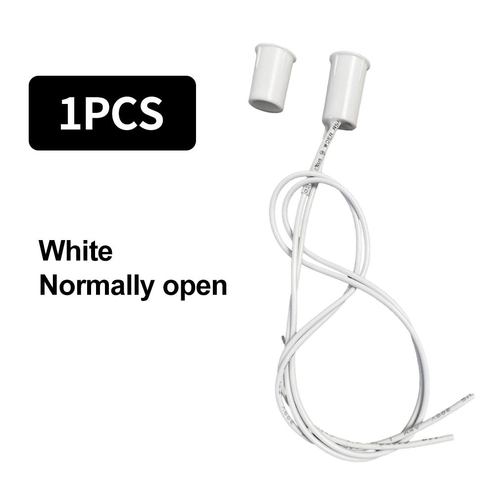 RC-33 Magnetic Reed Switch NC Recessed Wired Window Door Contact Sensor for Home Security and Burglar Alarm Systems White N O 1PCS