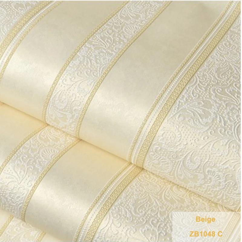 

Современные европейские 3D тисненые обои в полоску из нетканого материала в рулоне для гостиной, спальни, фоновые обои, украшение дома 9.5m x 53cm