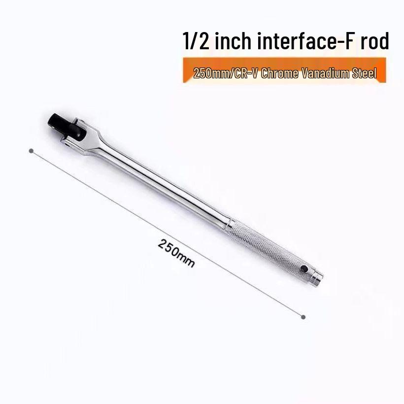 

1/2F Swivel Head Socket Wrench Extension Bar – Heavy-Duty Breaker F-Bar Wrench with Steering Handle