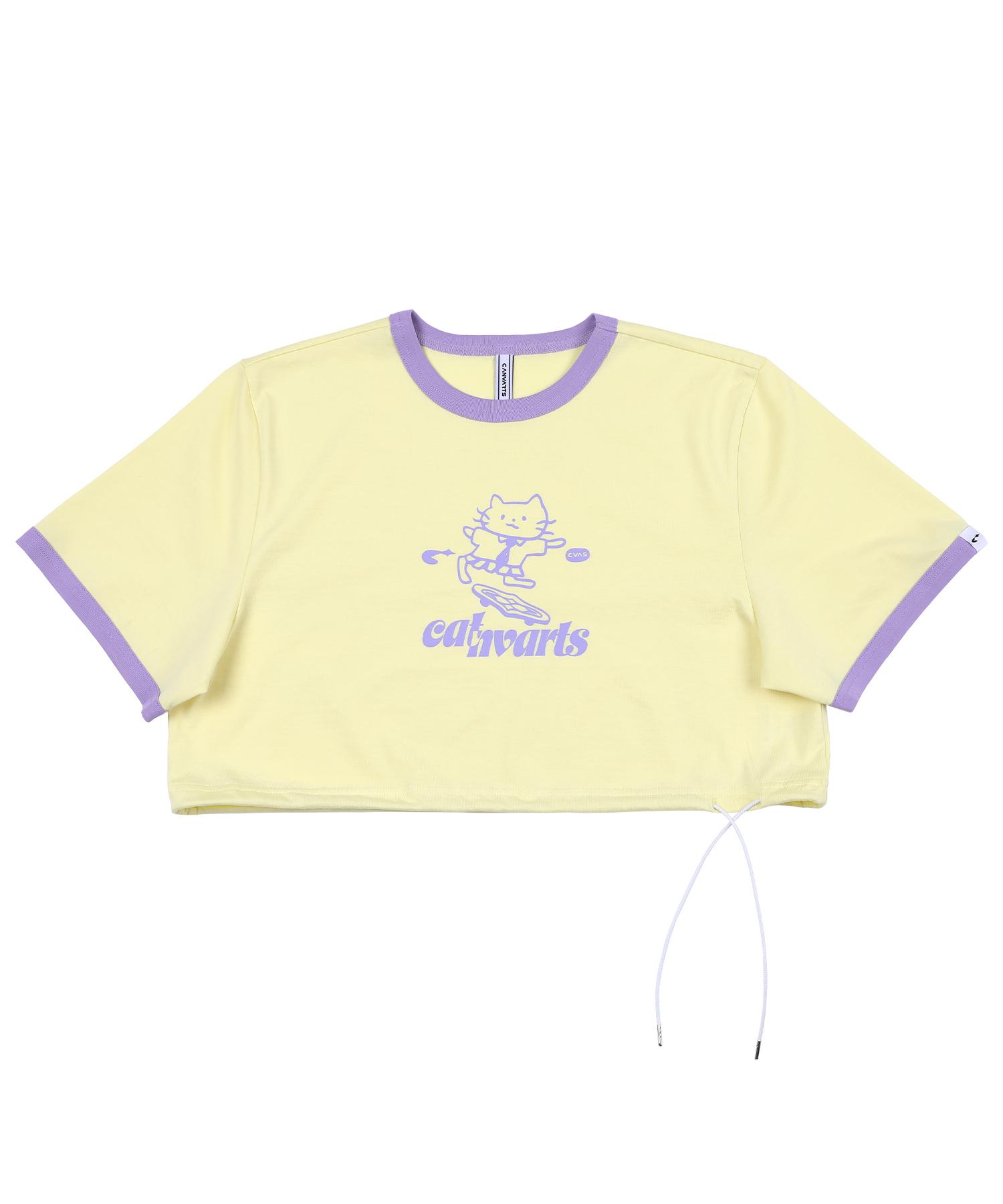 Canbats Crop Short Sleeve T-Shirt (Lemon Yellow) Lemon Yellow