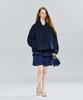 Cosmoss Curved Shirring Puff Jacket (Navy)
