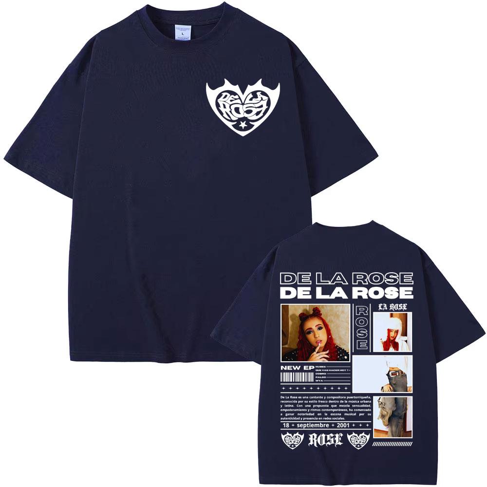Singer Dela Rose Album Tour 2025 Cover Tshirts Unisex Women Clothing Harajuku Retro T Shirt 100 Cotton High Quality Tshirt Tops