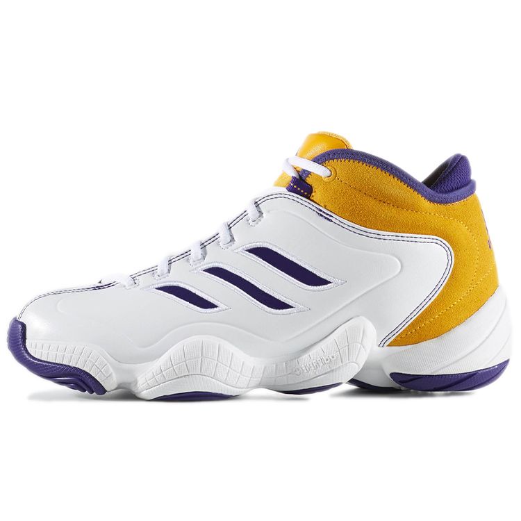 Adidas Crazy 3 Woven Classic Slip Resistant Durable Mid Top Retro Basketball Shoes Men Sneakers White Purple Gold B72770