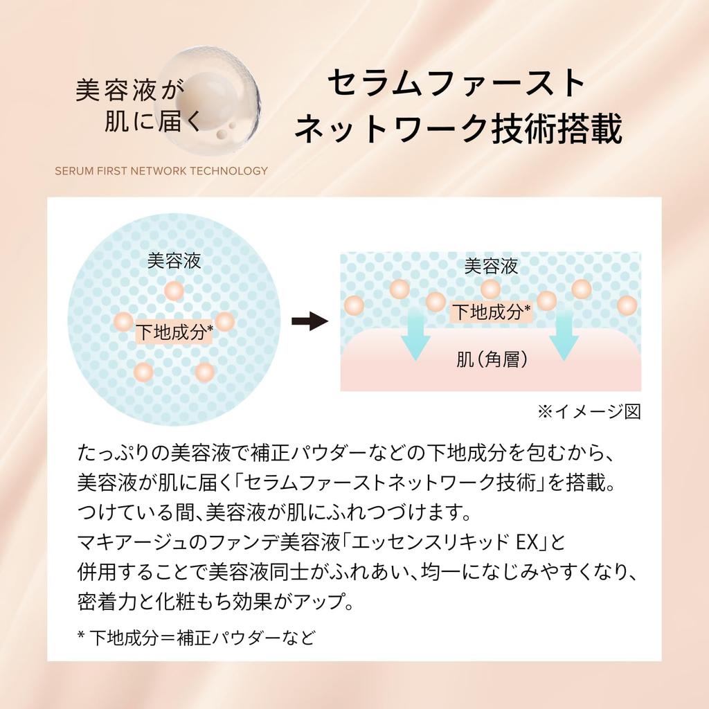 MAQuillAGE Essence Base EX Pure Ivory 30g Makeup Base Serum Creamy White Floral and Citrus Scent Makeup Shiseido 50+ PA++++ Glowing,