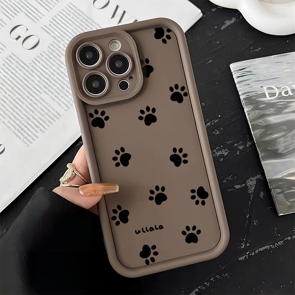 Snygg Linje Katt Hund Telefonfodral För Xiaomi Redmi Note 14 13 12s 12 11 10 9s 9 8 7 Turbo 4 Pro Plus 4G 5G Mjukt TPU Bakstycke
