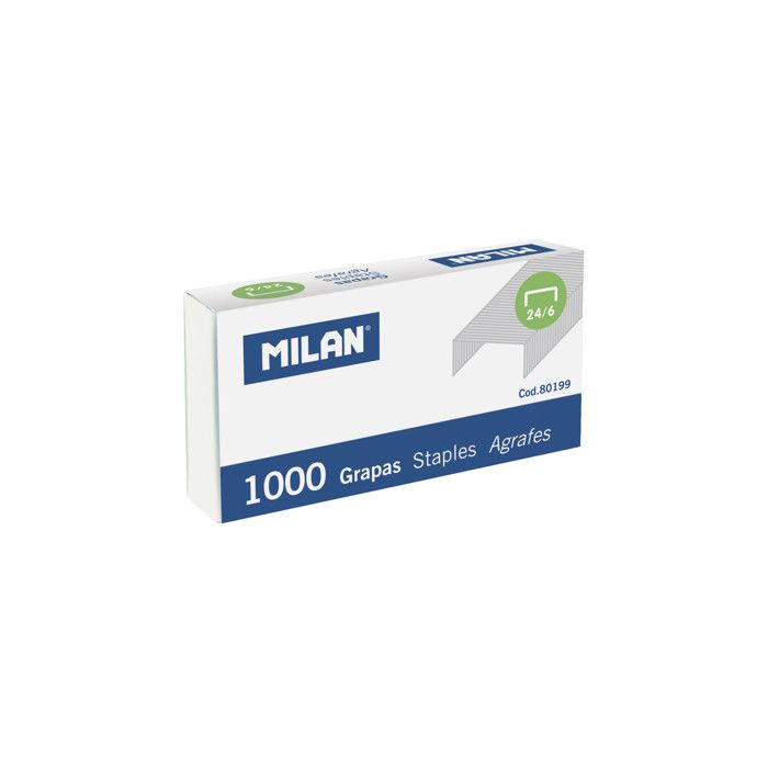 Agrafes - MILAN - 24/6 - 2 boîtes de 1000 - Multicolore - Mixte