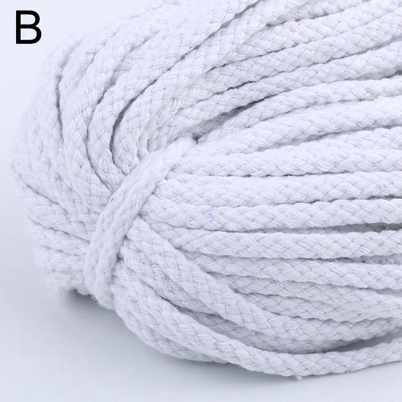 

5 ярдов/партия 5 мм хлопковый шнур витой плетеный канат высокопрочная нить для рукоделия текстильное ремесло тканая веревка украшение дома