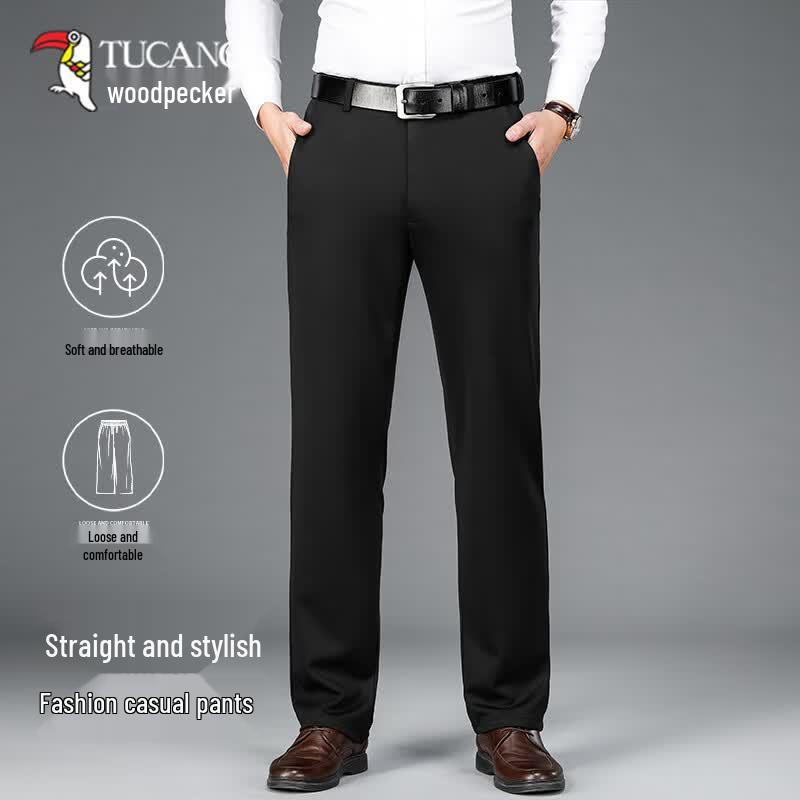 TUCANO Men s Wrinkle-Free Straight-Leg Dress Pants 34