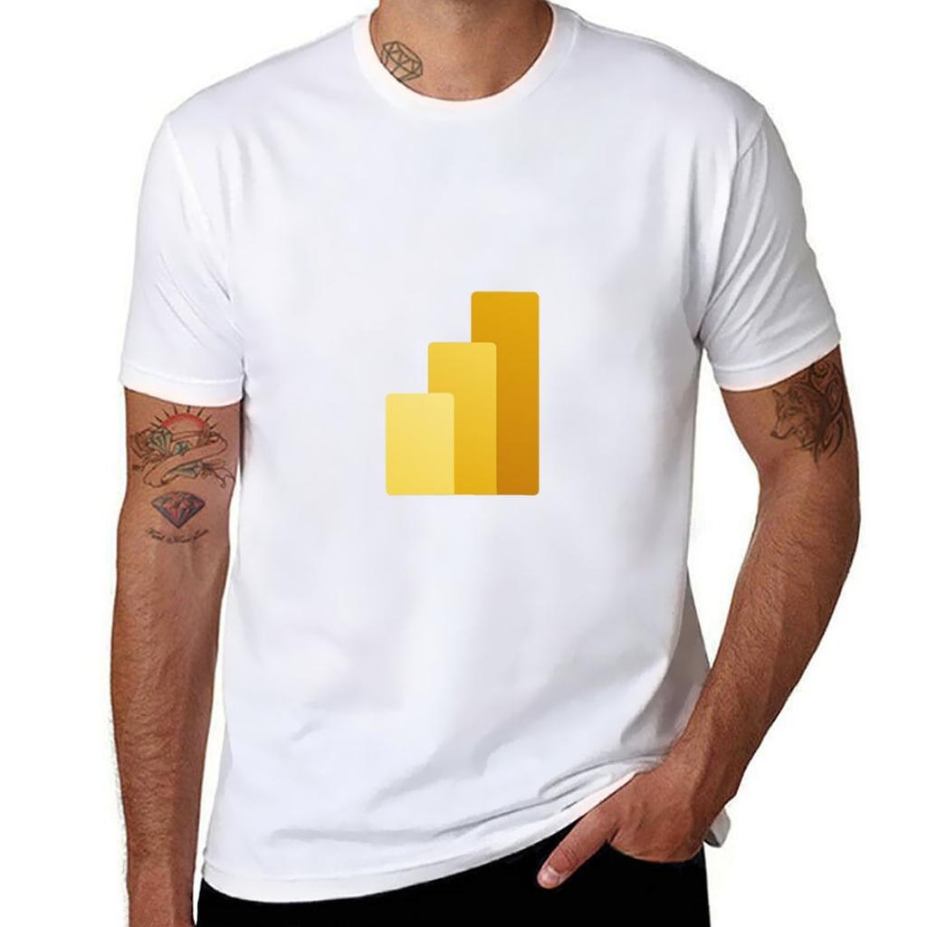 New Power Bi Logo (Or Icon) Tshirt Antifade Casual Tee Shirt