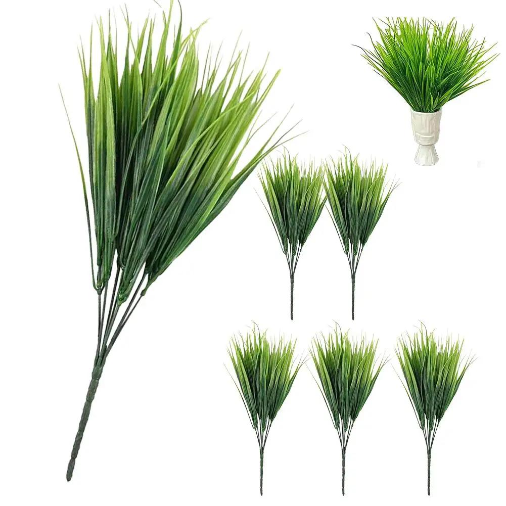 7-forked Artificial Spring Grass Plastic Spring Grass Grass Green Artificial Decor Plant 6/12pcs Ornamental Garden Plant Wa U1Q4