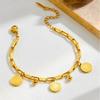 Punk  Chain Link Bracelet Female Gold Color Stainless Steel Beauty Queen Charm Bracelet for Women Jewelry Braclet 2025