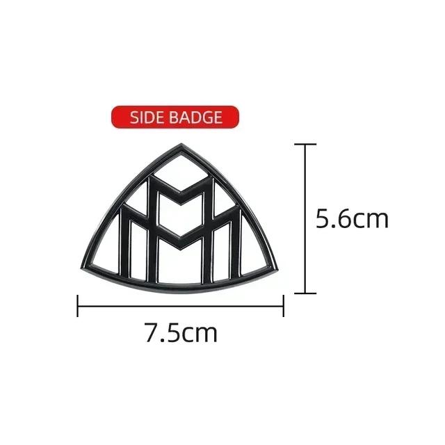 1pcs 3D ABS  Maybach Side Emblem Car GLS GLE S500 Logo sticker Rear Bumper tail door trunk sticker Emblem styling Accessories