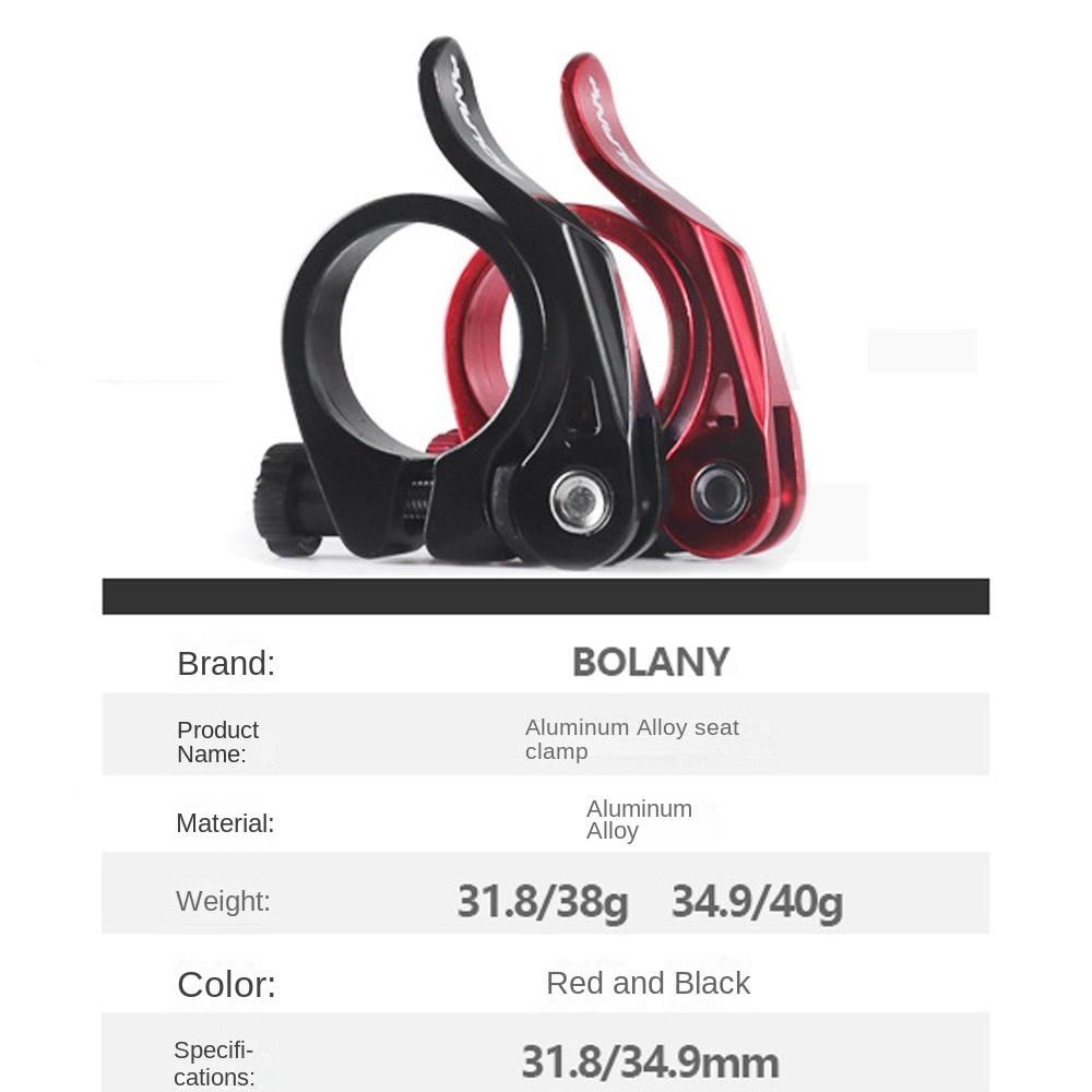 1pc Aluminium Bike Canoe Saddle Collar Bolt Wear-resistant Ultralight Quick Release Clamp  Seat Post