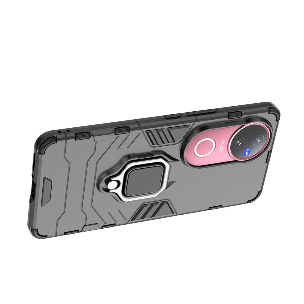 Vivo V50 5G Hülle Multifunktionale Hülle Bumper Ringhalter Handyhülle Hülle für Vivo V50 5G