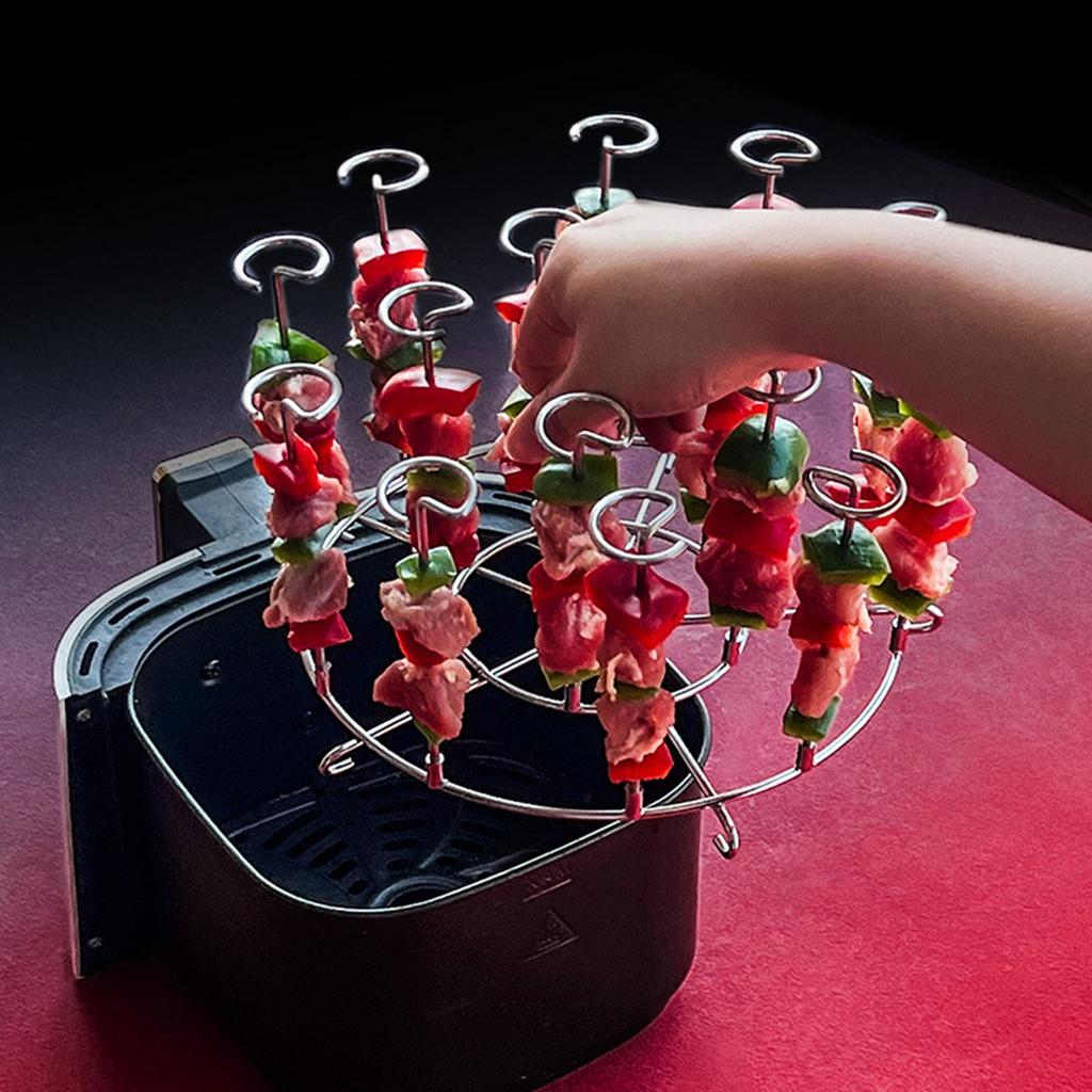 Balení 30 nerezových grilovacích špízů, žáruvzdorné, víceúčelové grilovací nářadí pro použití v troubě a horkovzdušných fritézách