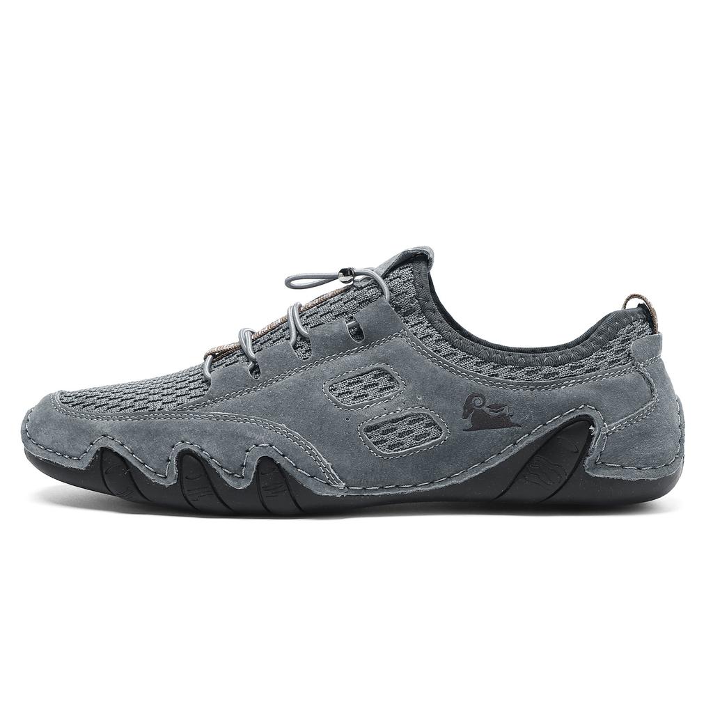 Men Fashion Sneakers Mesh Casual Shoes Lether Lac-up Mens Summer Lightweight Vulcanize Shoes Walking Sneakers Zapatillas Hombre