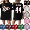 Women Casual Letter Print Short Sleeve T Shirt Loose Fit Crew Neck Tee Top Lightweight Comfortable Summer Wear
