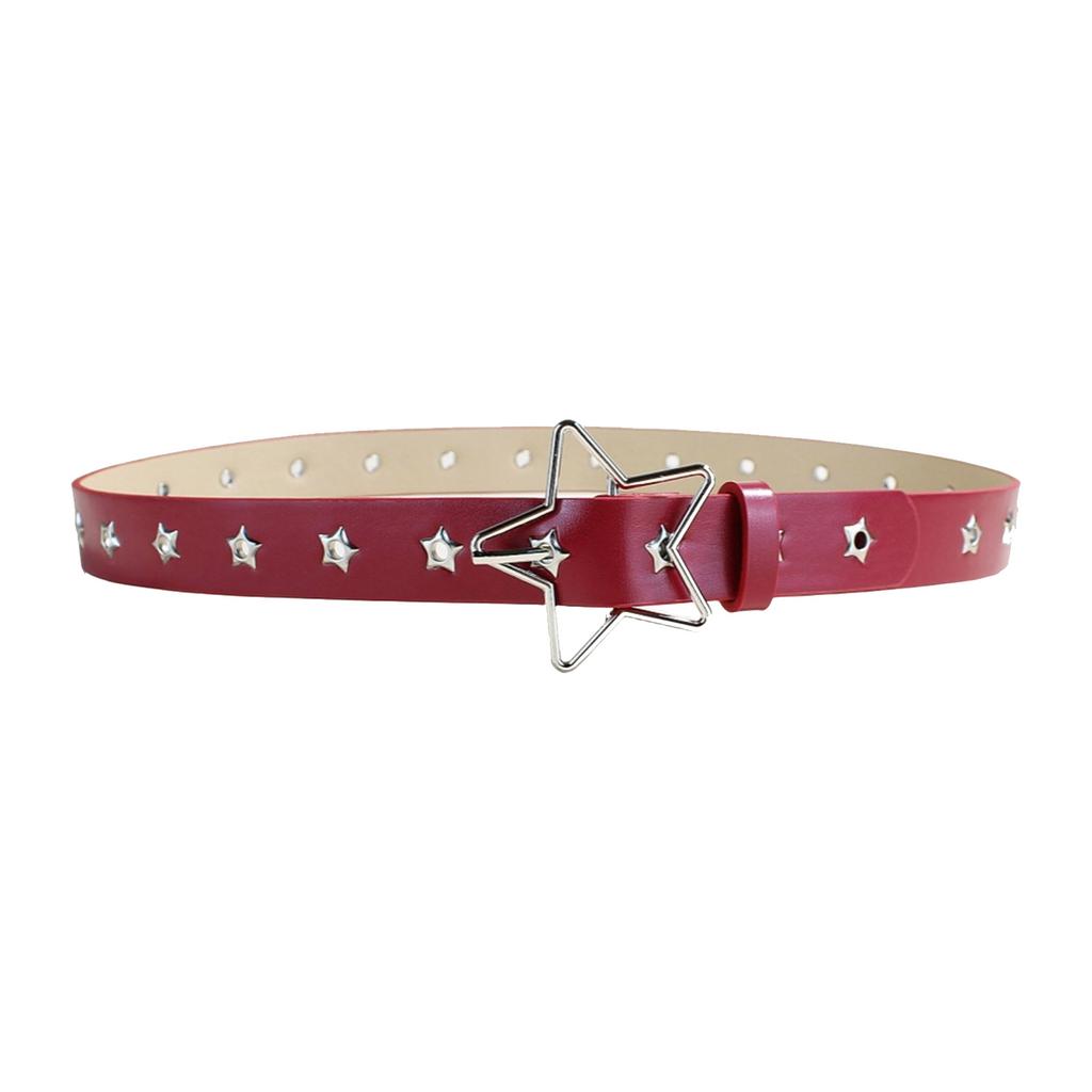 Grommet Waist Belt Punk Star Charm Skinny Chain for Cowboy Grunge Buckle Modern Waistband Waist Chain Studded Belt