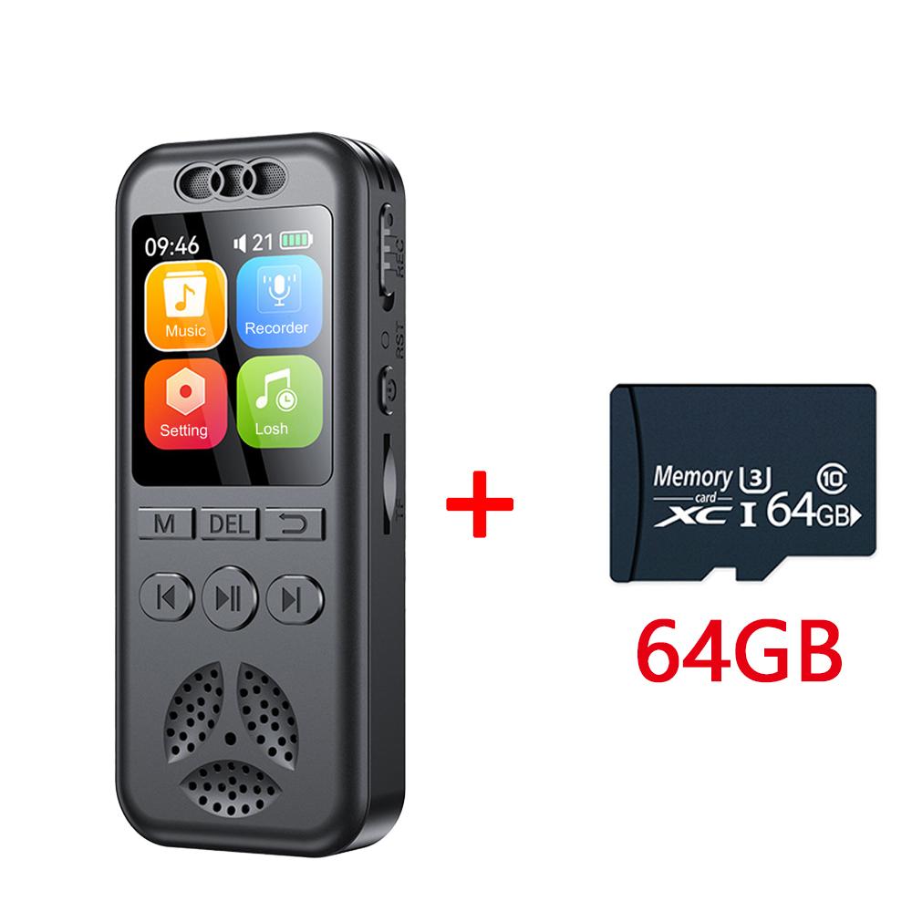 16GB Digital Voice Recorder Voice Activated Audio Recording Noise Reduction with Playback MP3 Music Player 70hrs Recording Files