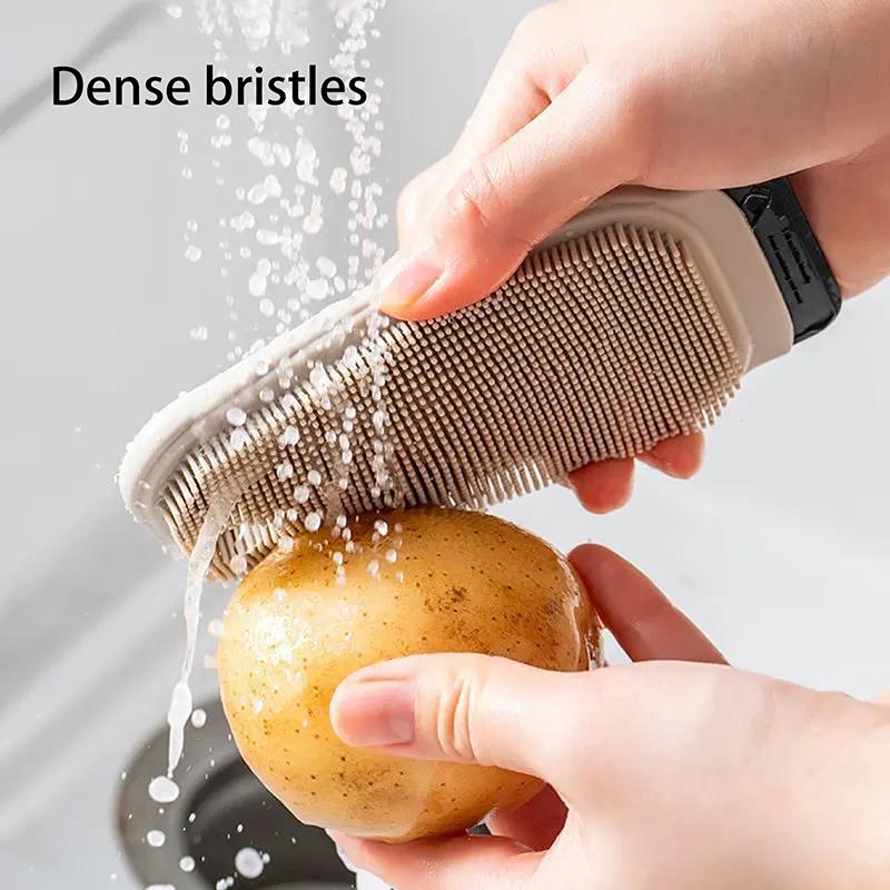 Multi Functional Fruit And Vegetable Household Cleaning Brush, Kitchen Plate Cleaning Brush, Household Washing And Scraping