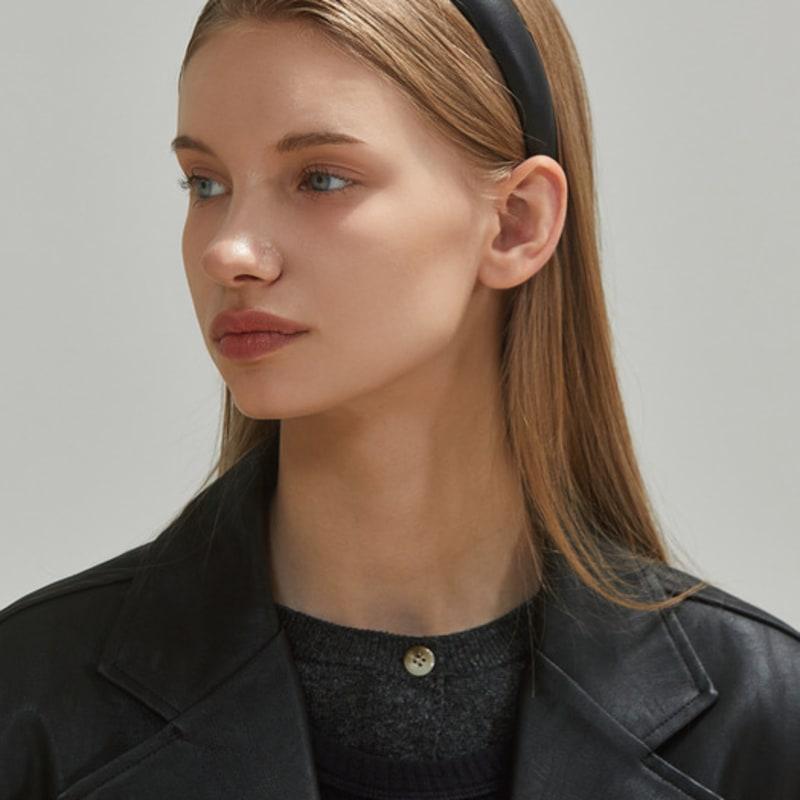 

АНОЭТИЧЕСКИЙ АНЦ НОВАЯ КОЖАНАЯ ПОВЯЗКА ДЛЯ ВОЛОС_ЧЕРНАЯ BLACK