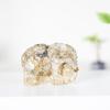 Natural Gemstone Crystal Decor Elephant Resin Art Home Gift For Special Occasions