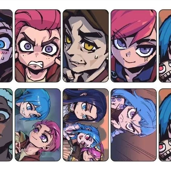 Arcane League of Legends Jinx Vi Viktor Caitlyn Sticker Pack