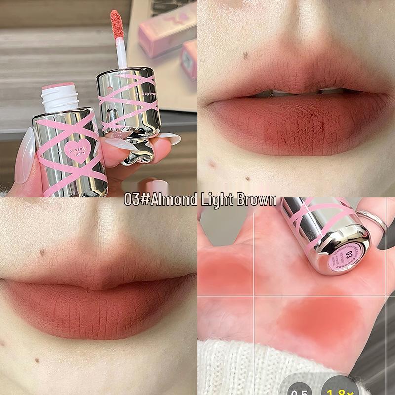 

Velvet Matte Rich Color-Locking Lipstick: Sensory Party Light Mist, Non-Drying, Skin Brightening, Nude Makeup 2g