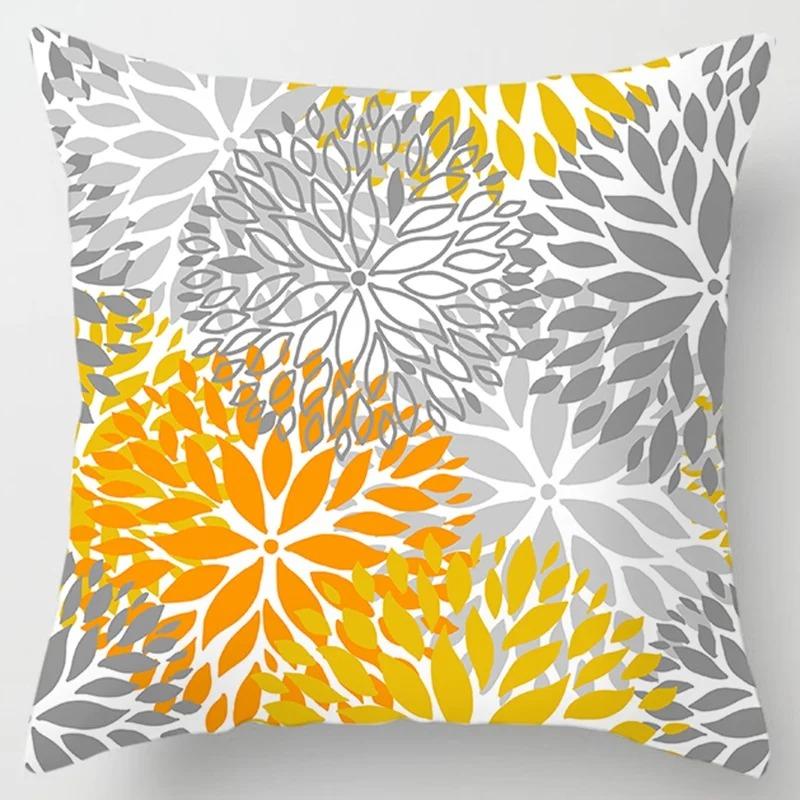 Yellow Dandelion Leaf Pillowcase Office Living Room Home Pillowcase Car Ornaments