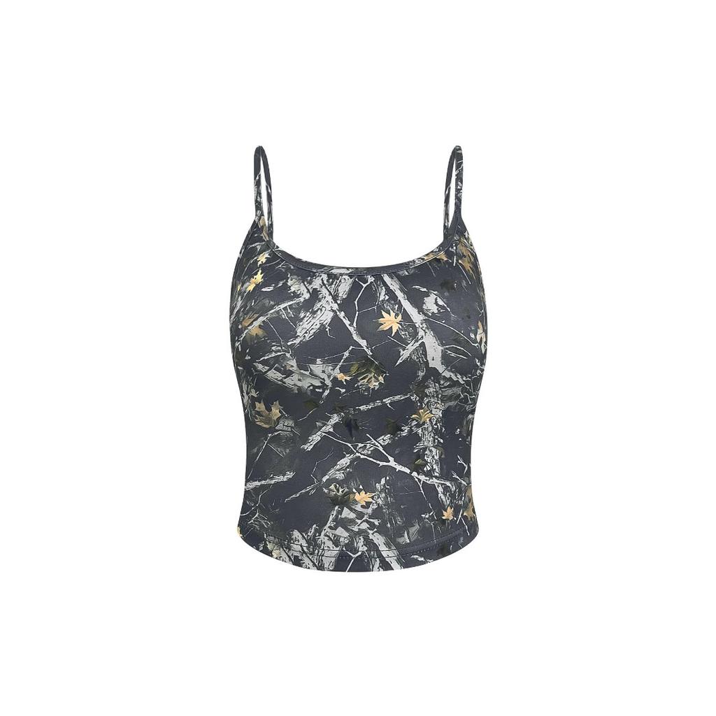 Women's Tank Bustier Printed Tops Summer New Suspenders Printed Navel Short Sleeveless Temperament Tank Tops