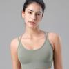 Cross Back Adjustable European and American Sports Hoopless Hygroscopic Yoga Fitness Large Sports Bra