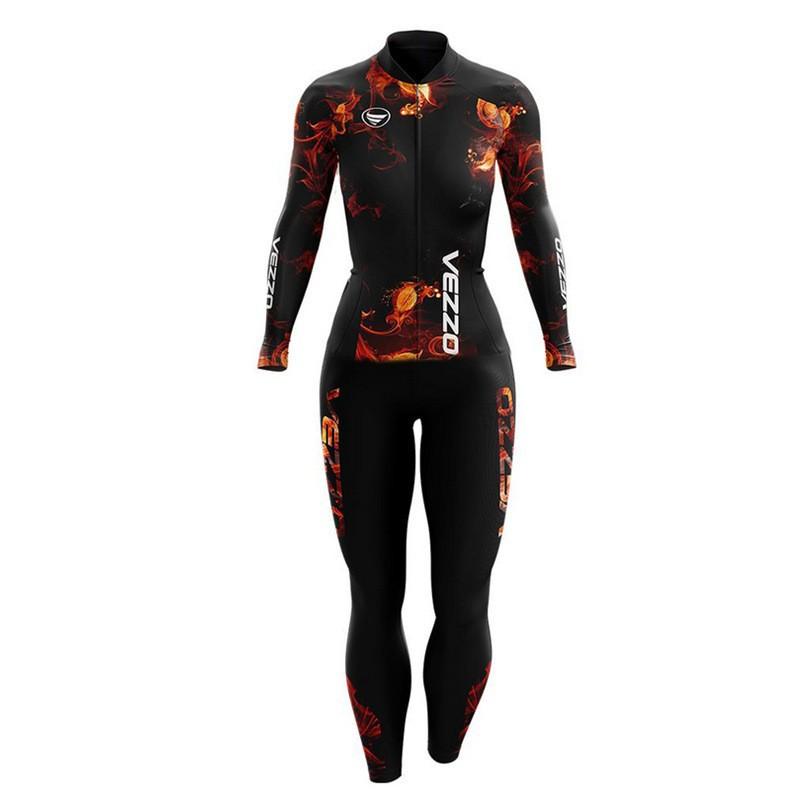 VEZZO Long-sleeved Trousers Women's One-piece Suit Bicycle Riding Clothing Outdoor Sports Available Bulk Shipment
