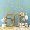 WILLBOND 3000 Pcs Gold 50th Anniversary Confetti Glitter Confetti Table Scatter Decorations for 50th Anniversary Wedding Birthday Party Decoration