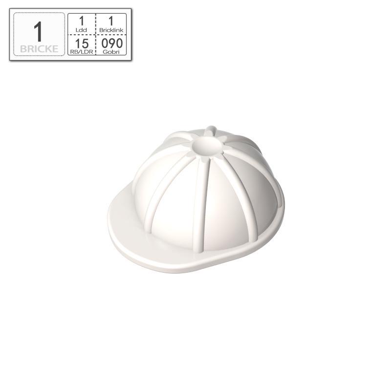 BRICKE 3833 Safety Helmet for Building Blocks, Compatible with LEGO MOC Accessories, Customizable by Order 159 pcs белый