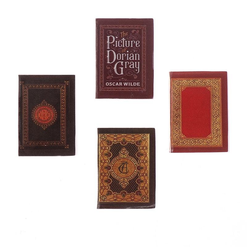 6Pcs/Set 1/12 Dollhouse Miniature Book Model Notebook Doll House Furniture Decor