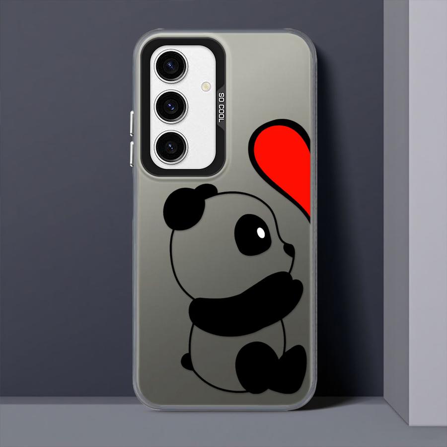 Cute Cartoon Panda Case for Samsung Galaxy A55 A51 A56 A26 A36 A73 A54 A52 A53 A71 A72 A35 Soft Shell