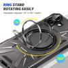 For iPhone 16 Magnetic Case TPU+PC Phone Cover with Rotary Ring Kickstand